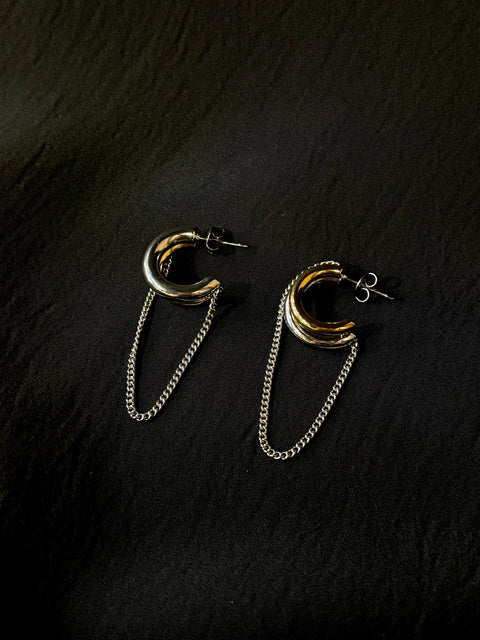 Ernest & Kelly Double Hoop Earrings 2 Colours