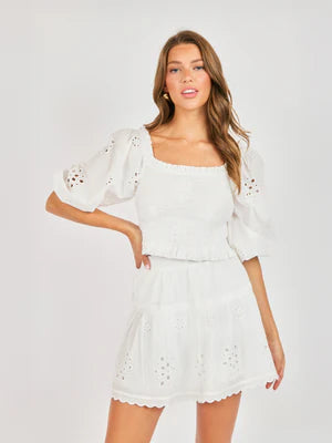 Sadie & Sage Bloomfield Smocked Top