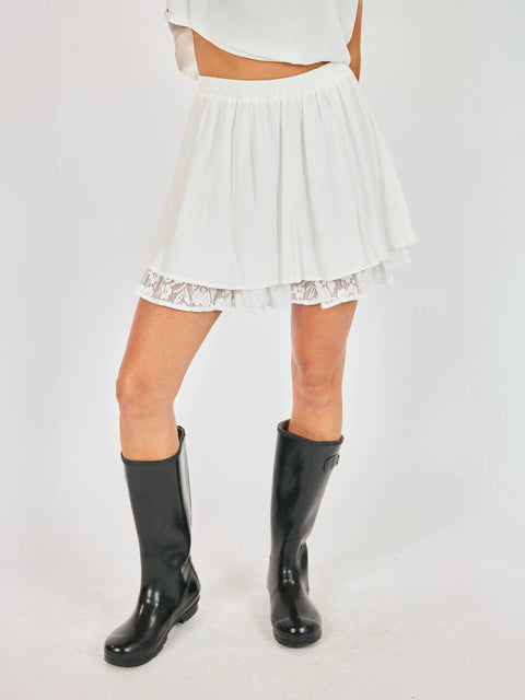 Sadie & Sage Misty Layered Mini Skirt