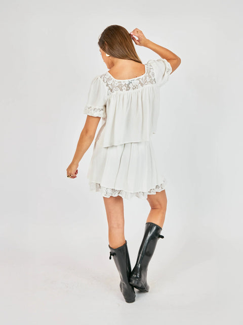 Sadie & Sage Misty Layered Mini Skirt