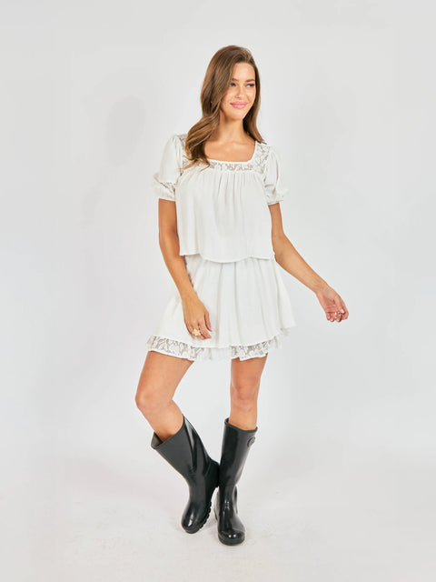 Sadie & Sage Misty Layered Mini Skirt