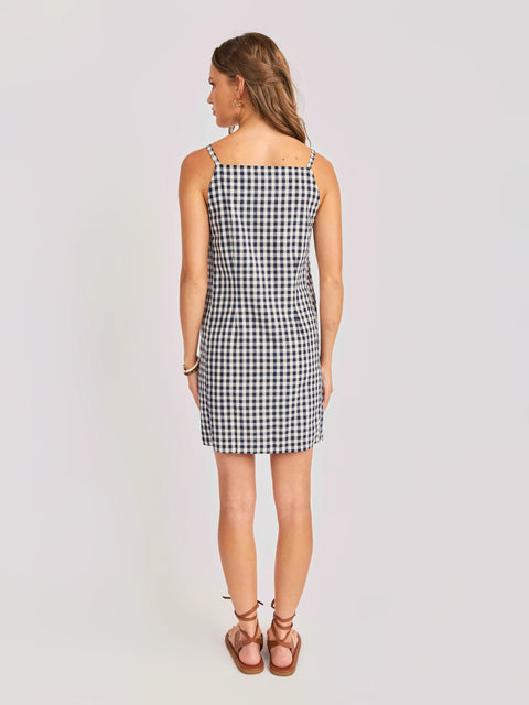 Sadie & Sage Mustang Gingham Button Mini Dress