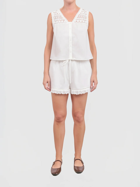 Sadie & Sage Lowtide Eyelet Trim Shorts