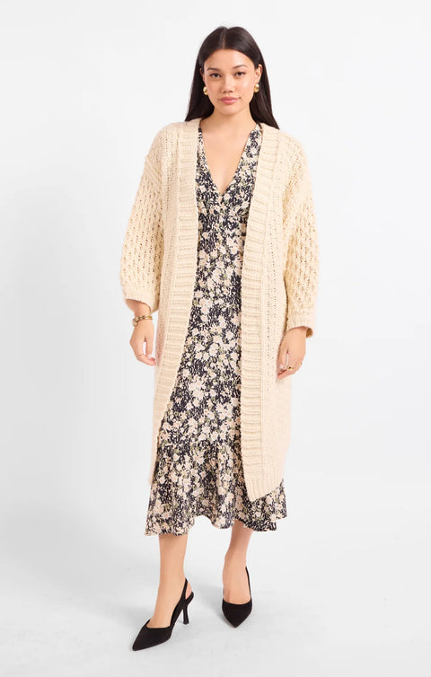 Sadie & Sage Iggy Hand Knit Long Open Cardigan