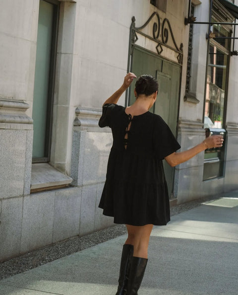 Brunette The Label Tiered Mini Dress