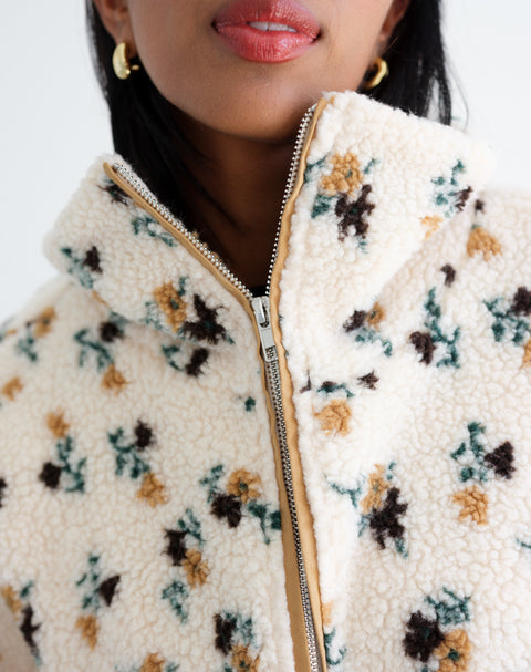Brunette The Label Floral Sherpa Jacket