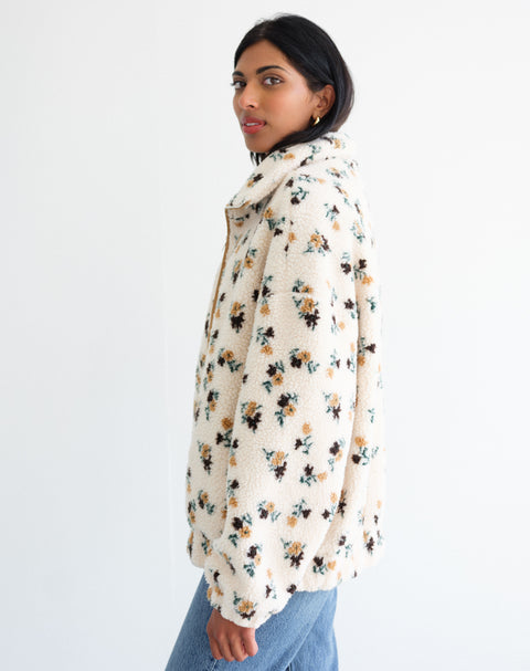 Brunette The Label Floral Sherpa Jacket