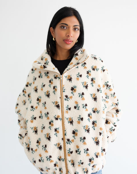 Brunette The Label Floral Sherpa Jacket