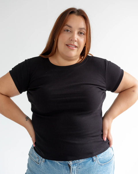 Brunette The Label Ribbed Tee
