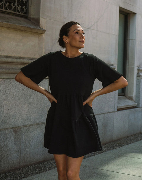 Brunette The Label Tiered Mini Dress