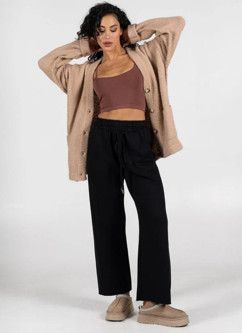 Kyla Wide Leg Sweat Fleece Trouser- 3 Colours