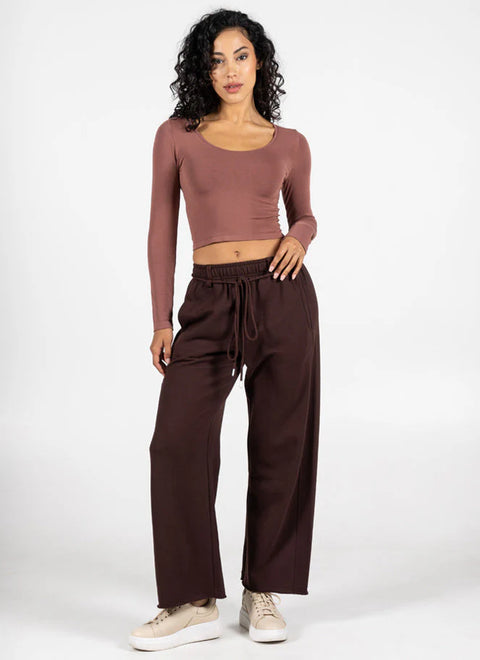 Kyla Wide Leg Sweat Fleece Trouser- 3 Colours