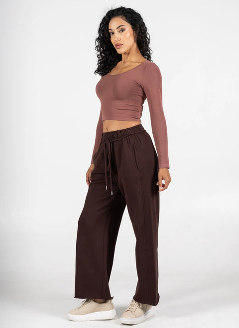 Kyla Wide Leg Sweat Fleece Trouser- 3 Colours
