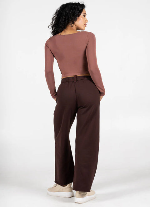 Kyla Wide Leg Sweat Fleece Trouser- 3 Colours