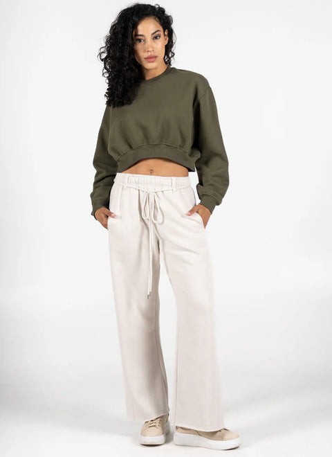 Kyla Wide Leg Sweat Fleece Trouser- 3 Colours