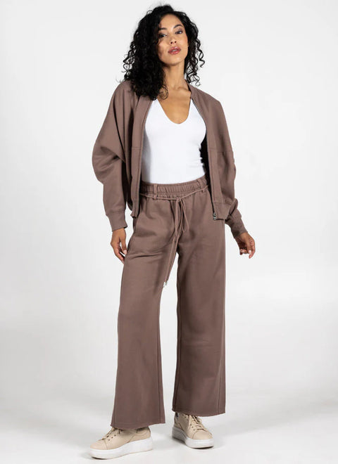 Kyla Sweat Fleece Bomber Jacket