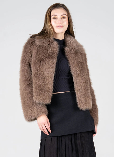 C’est Moi Quinn Faux Fur Cropped Jacket- 2 Colours