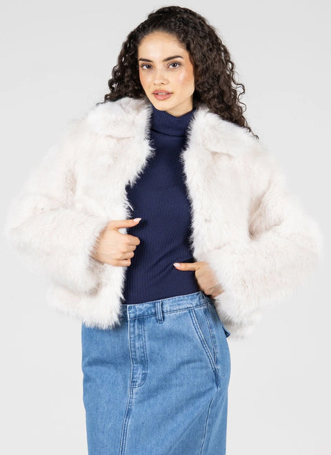 C’est Moi Quinn Faux Fur Cropped Jacket- 2 Colours