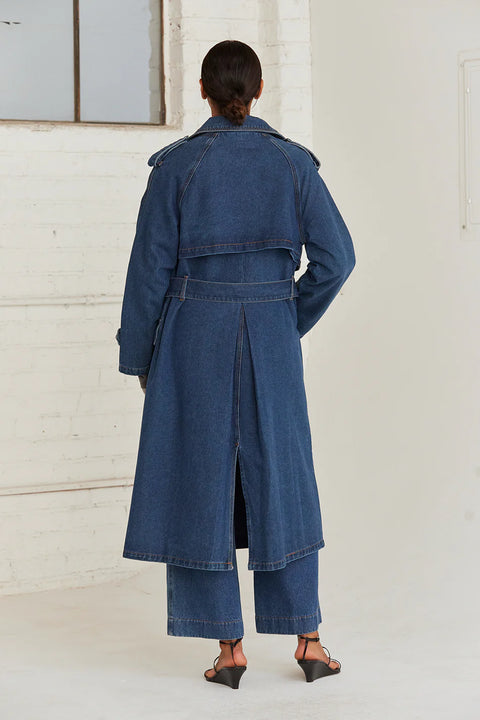 Jaylene Denim Trench Coat