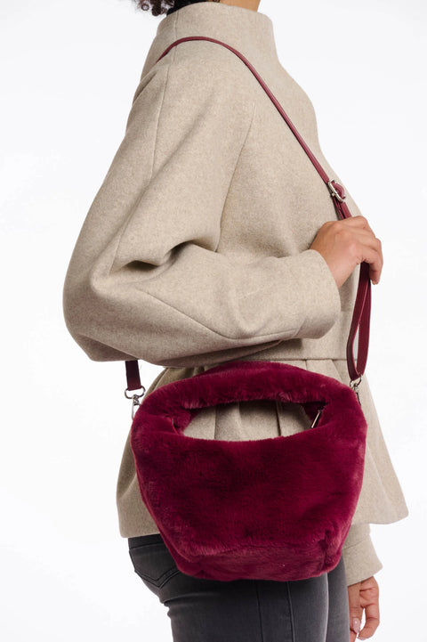 Rino & Pelle Cheryl Small  Faux Fur Crossbody Bag- 2 Colours