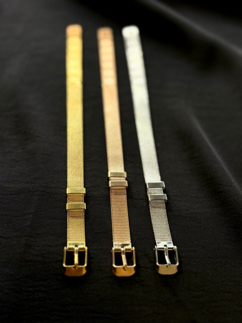 Ernest & Kelly Metal Mesh Bracelet- 3 Colours