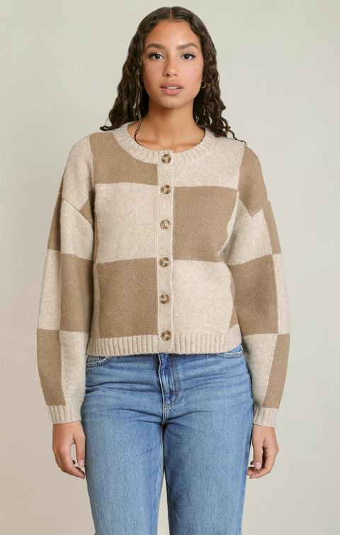 Dex Colour Block Cardigan - Extended Sizes