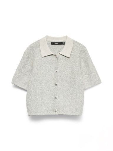 Vero Moda Diana Polo Short Sleeve Cardigan- 2 Colours