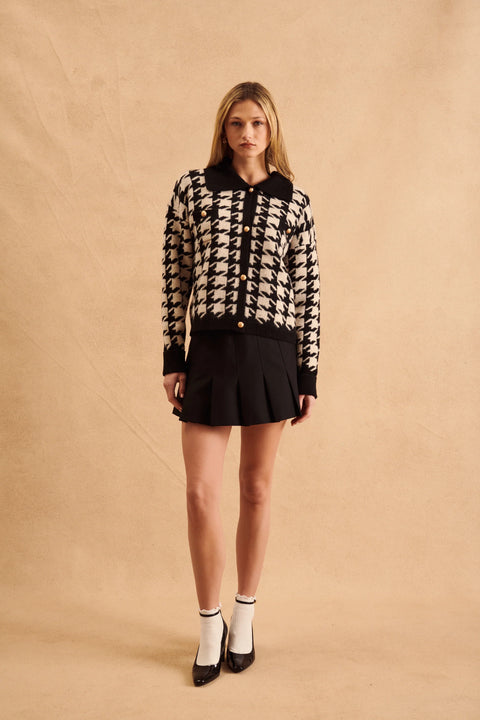 John + Jenn Edward Houndstooth Cardigan