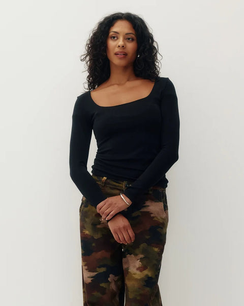 Kuwalla Maeve Lyocell Square Neck Top