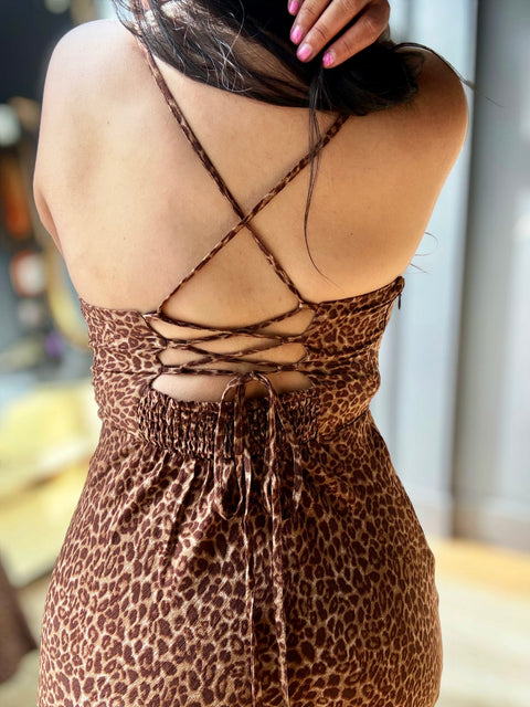 Wild Ambition Criss Cross Midi Dress