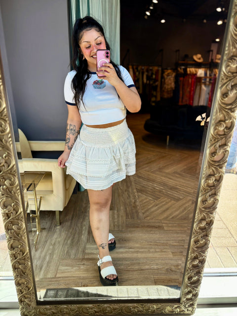 Levi's Raquel Smocked Mini Skirt