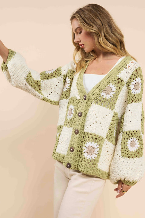 Myriam Daisy Crochet Cardigan