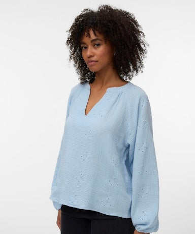 Vero Moda Natali Embroidered Top- 3 Coloyrs