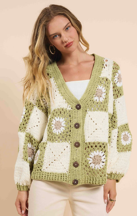 Myriam Daisy Crochet Cardigan