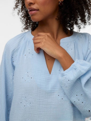 Vero Moda Natali Embroidered Top- 3 Coloyrs