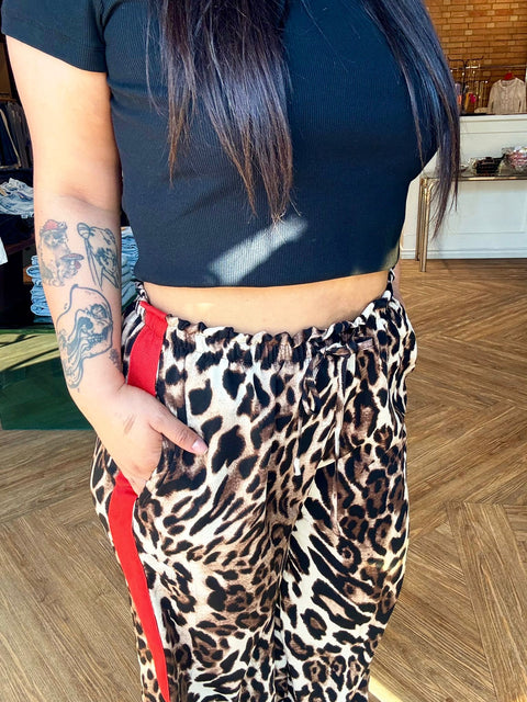 Untamed Leopard Wide Leg Pant