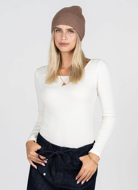 C’est Moi Lottie Ribbed Fuzzy Beanie - 2 Colors