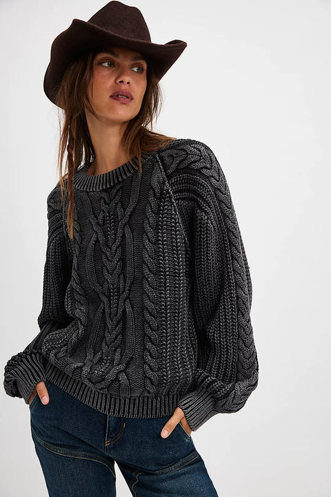 Free People Frankie Cable Knit Sweater - 2 Colors