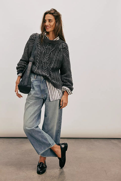 Free People Frankie Cable Knit Sweater - 2 Colors
