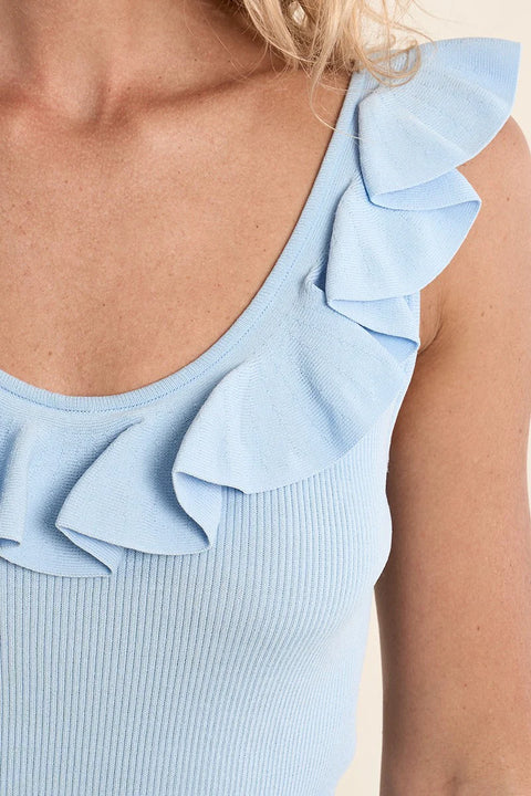 Molly Bracken Simone Ruffle Neck Top - 3 Colors