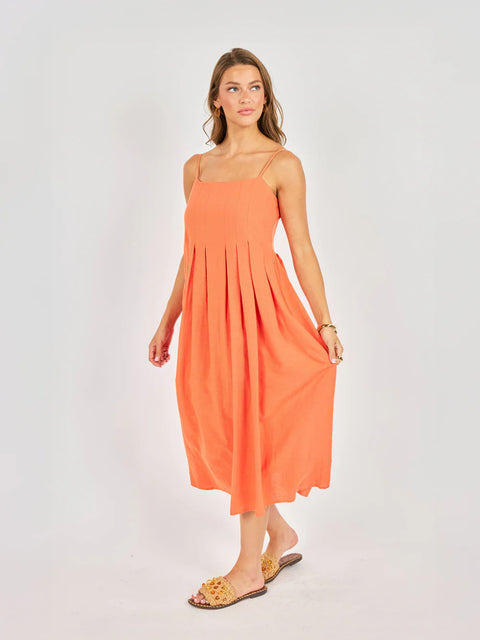 Sadie & Sage Good Day Pleated Midi Dress