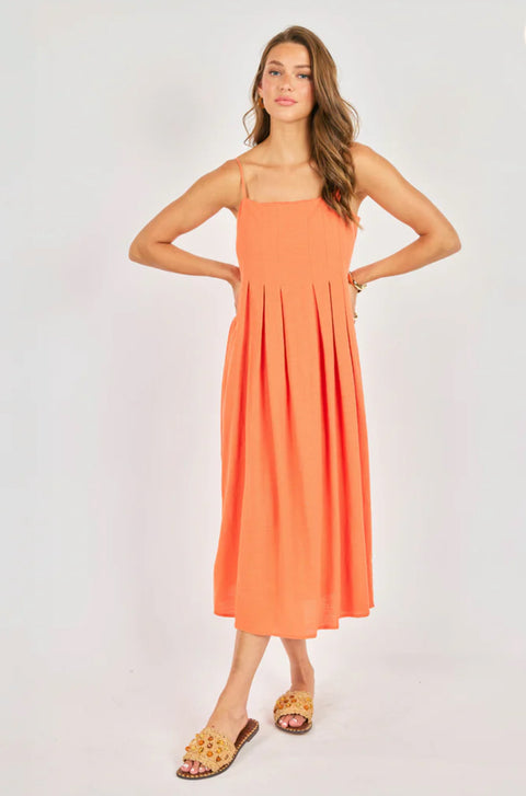 Sadie & Sage Good Day Pleated Midi Dress