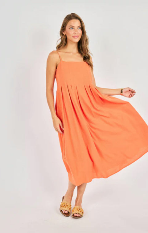 Sadie & Sage Good Day Pleated Midi Dress
