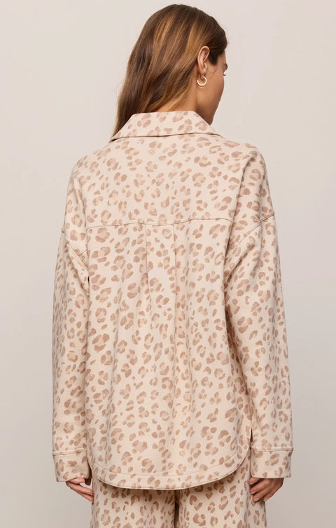 Z Supply All Day Knit Leopard Jacket