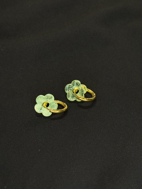 Ernest & Kelly Small Floral Hoop Earrings- 6 Colours
