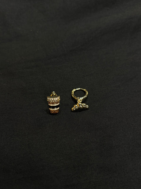 Ernest & Kelly Latte Croissant Earrings