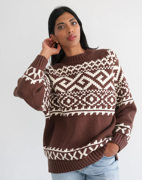 Brunette The Label Fair Isle Sweater- 2 Colours