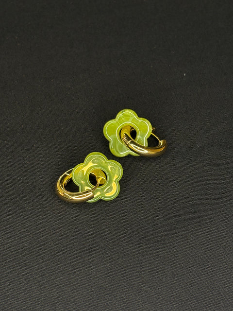Ernest & Kelly Medium Floral Hoops- 4 Colours