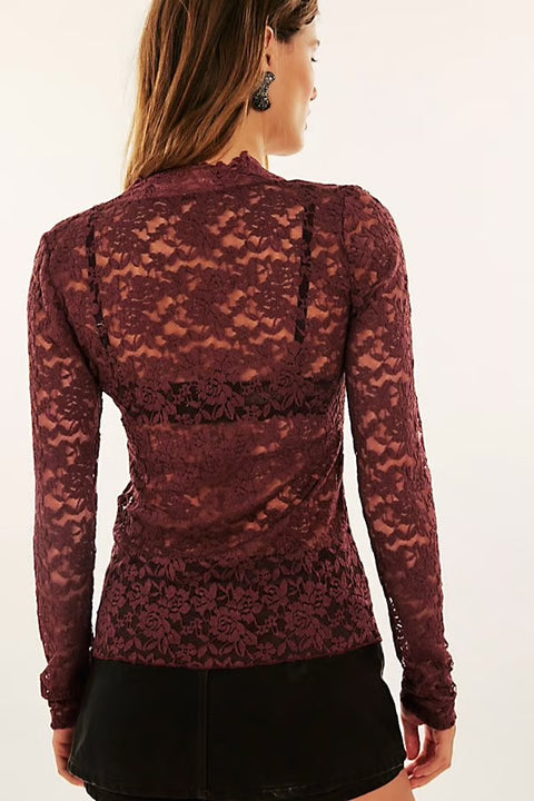 Free People All Day Lace Top