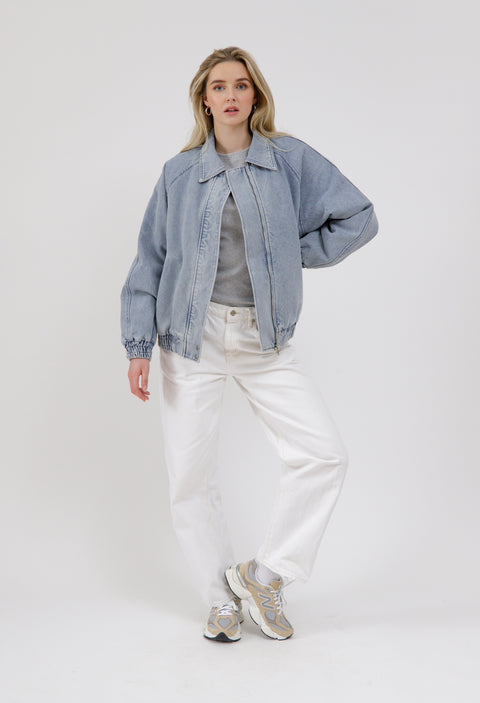 Brunette The Label Christine Denim Bomber